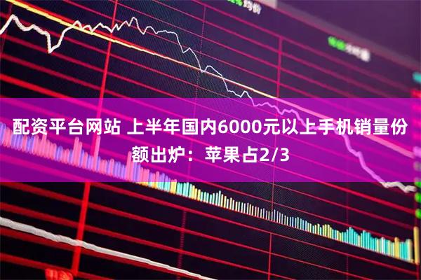 配资平台网站 上半年国内6000元以上手机销量份额出炉：苹果占2/3